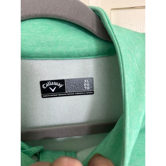 Callaway size XL men’s green 1/4 zip pullover golf sweatshirt - Picture 2 of 4